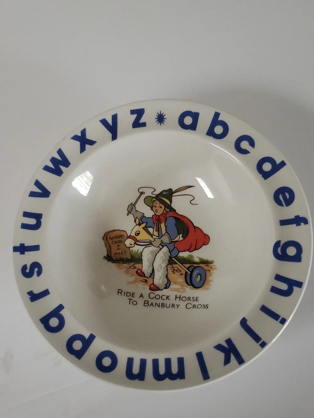 Vintage Wood & Sons Set/3 Mother Goose Alphabet Ironstone Tableware